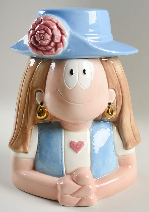 Cookie Jars Figural Cookie Jar & Lid by Unknown Manufacturer-1