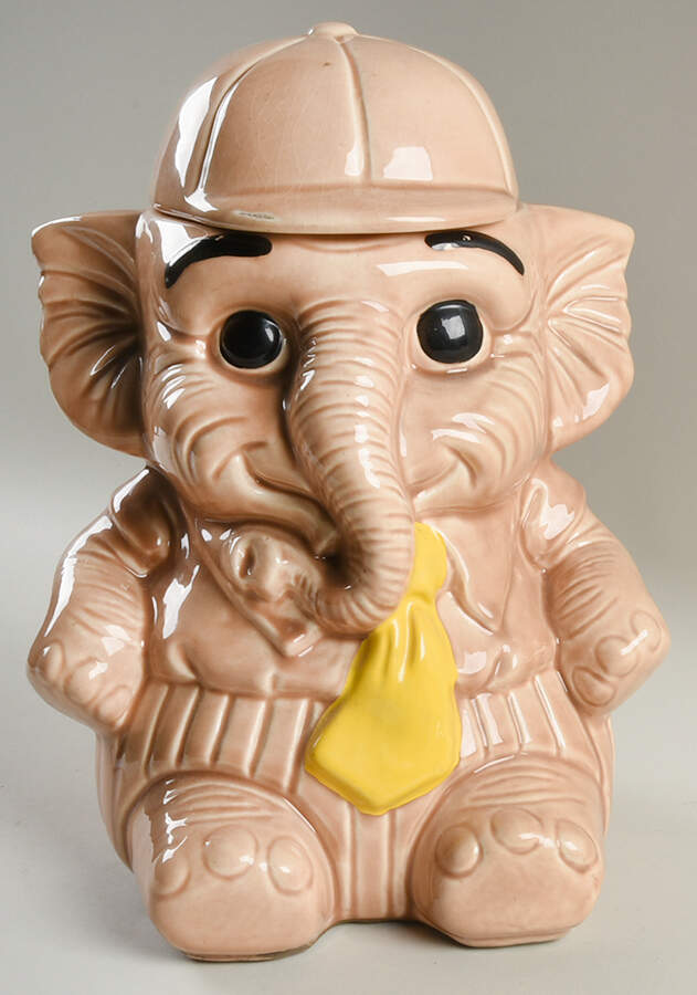 Cookie Jars Figural Cookie Jar & Lid by Unknown Manufacturer-1