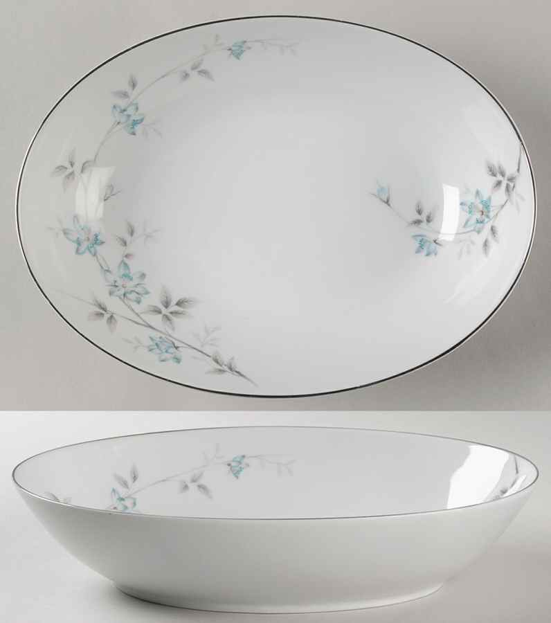 Blue Meadow 10" Oval Vegetable Bowl by Valmont-1