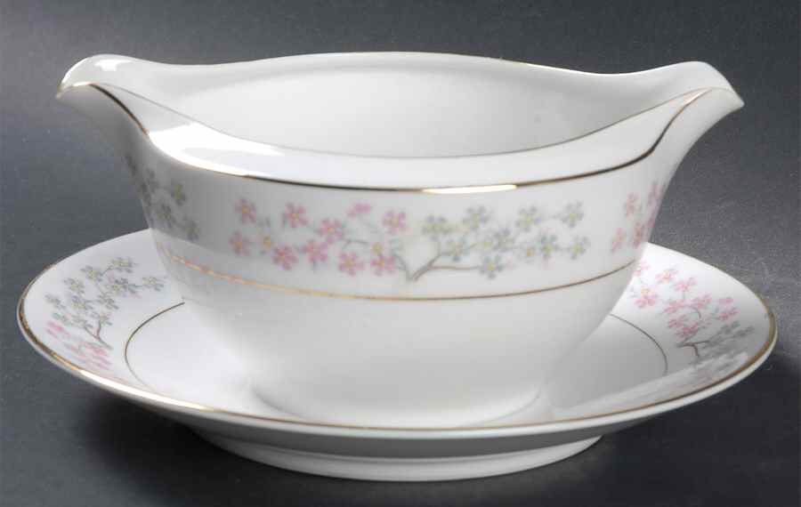Blossom Time Gravy Boat with Attached Underplate by Valmont-1