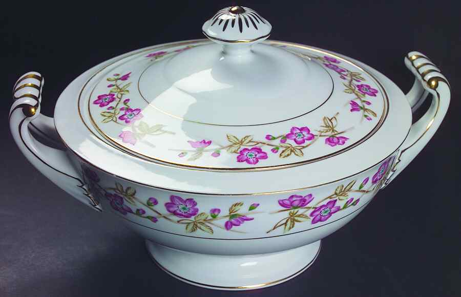 Briar Rose Round Covered Vegetable by Valmont-1