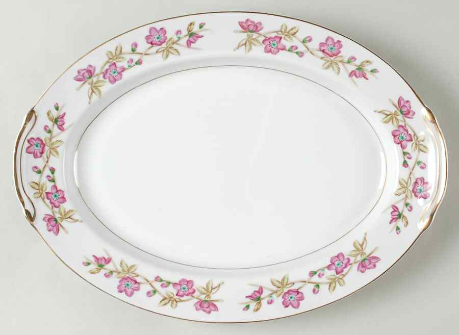 Briar Rose 14" Oval Serving Platter by Valmont-1