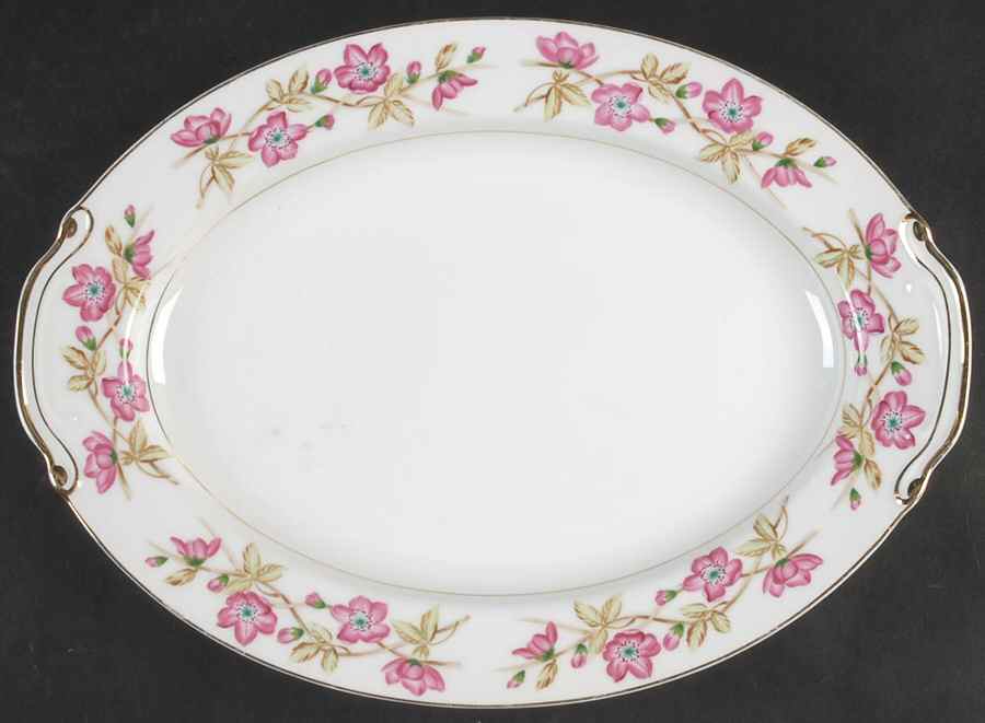 Briar Rose 12" Oval Serving Platter by Valmont-1