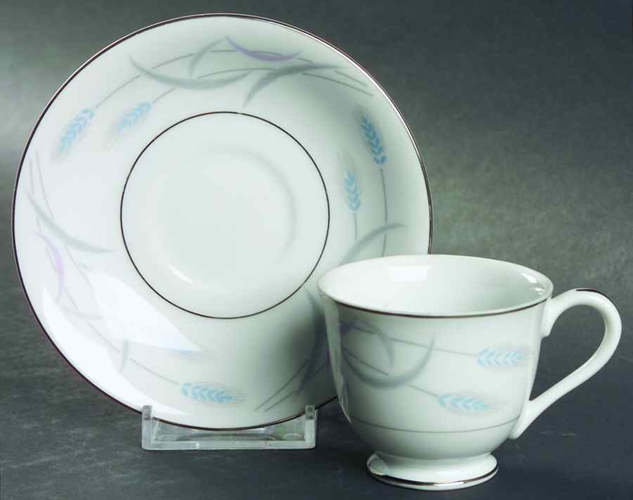 Royal Wheat Footed Demitasse Cup & Saucer Set by Valmont-1