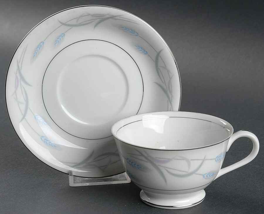 Royal Wheat Footed Cup & Saucer Set by Valmont-1