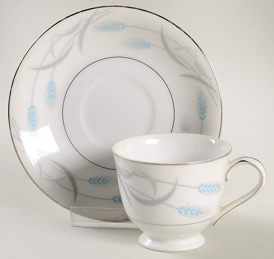 Royal Wheat Footed Demitasse Cup & Saucer Set by Valmont-1