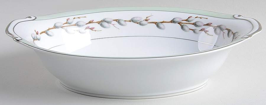 Silver Willow 11" Oval Vegetable Bowl by Valmont-1