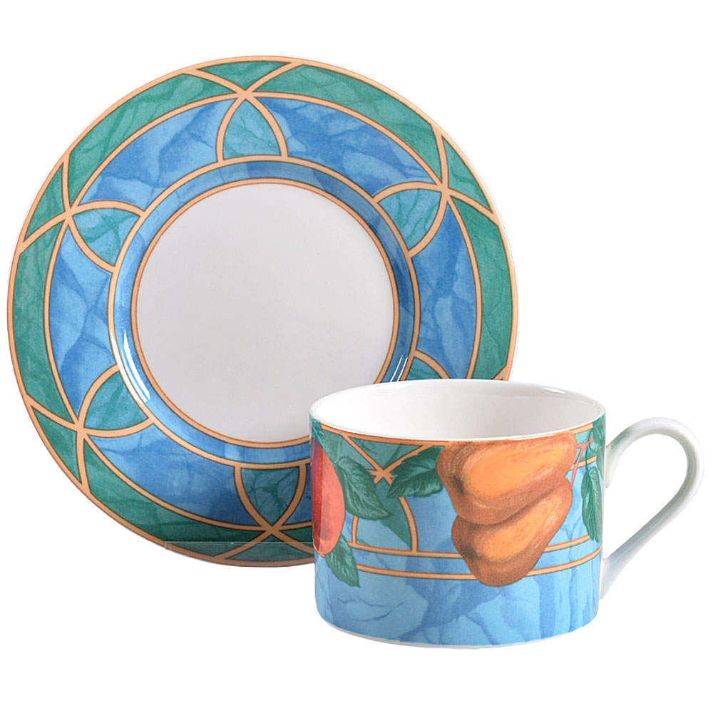 Forbidden Fruit Flat Cup & Saucer Set by Victoria & Beale-1