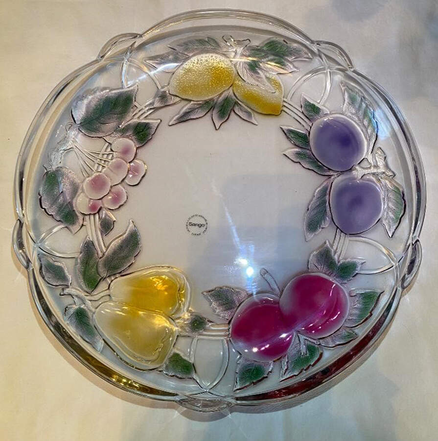 Forbidden Fruit 14" Round Glassware Platter by Victoria & Beale-1
