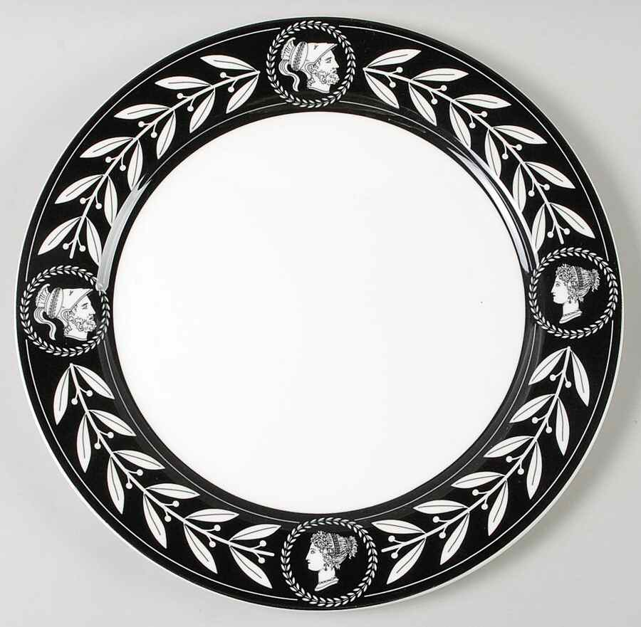 Olympia Black 12" Chop Plate (Round Platter) by Victoria & Beale-1