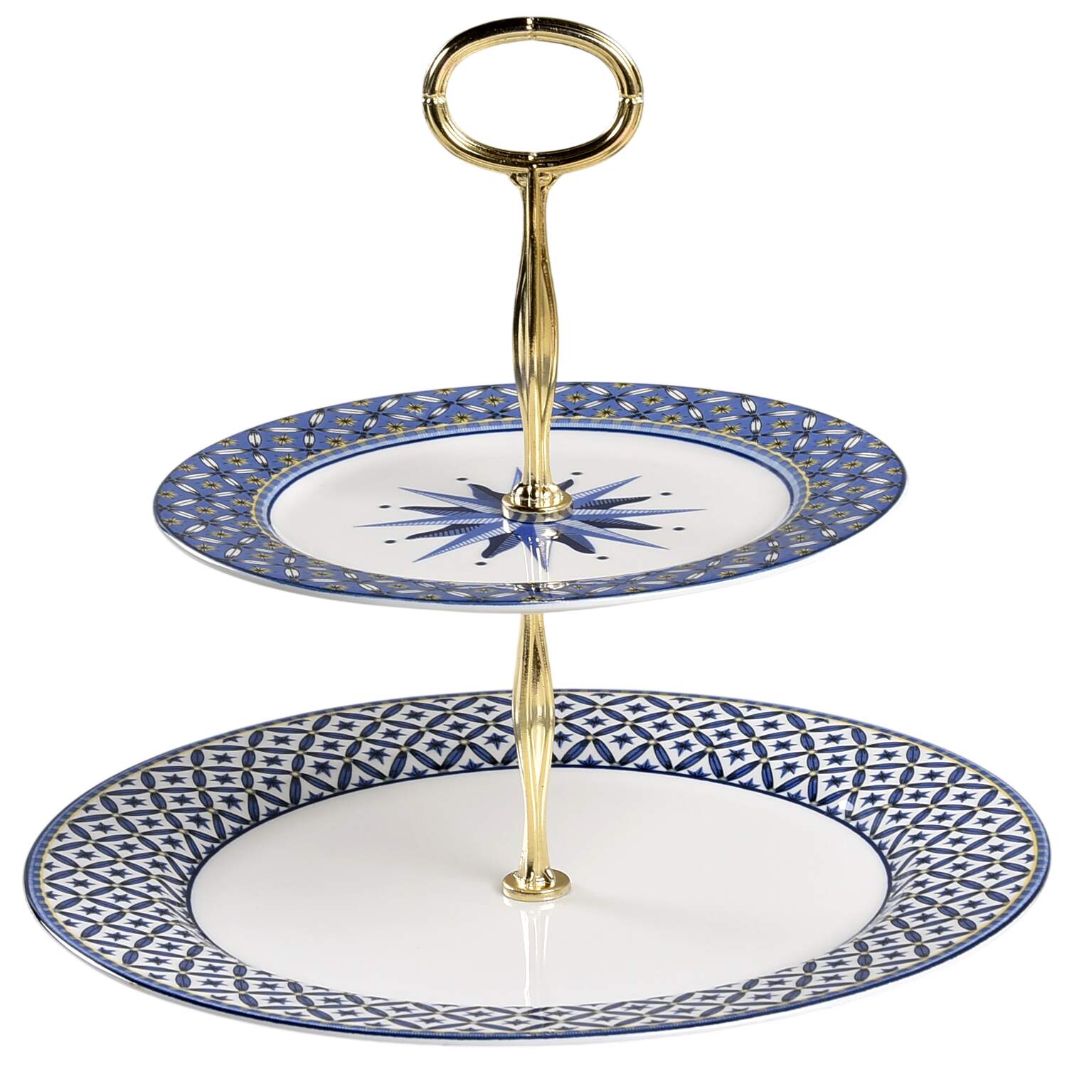 Williamsburg 6 5/8"-10"  2 Tiered Serving Tray (Dp, Sp) HC by Victoria & Beale-1