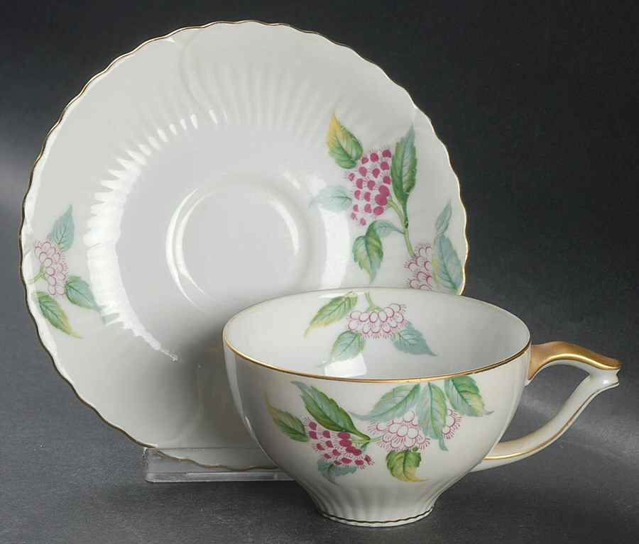 Gloria (Japan) Flat Cup & Saucer Set by Victorian (Japan)-1