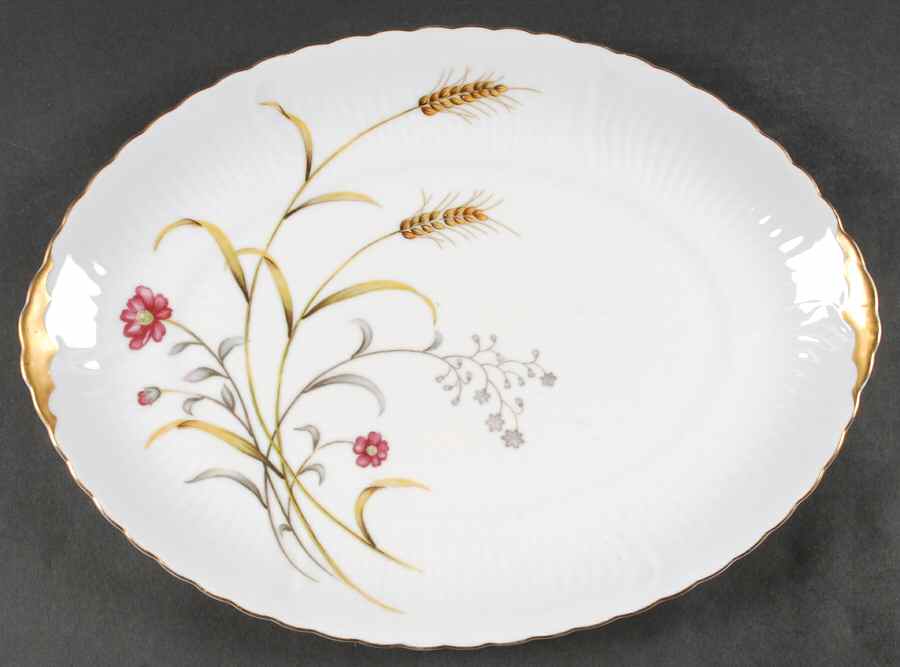 Harvest (Japan) 14" Oval Serving Platter by Victorian (Japan)-1