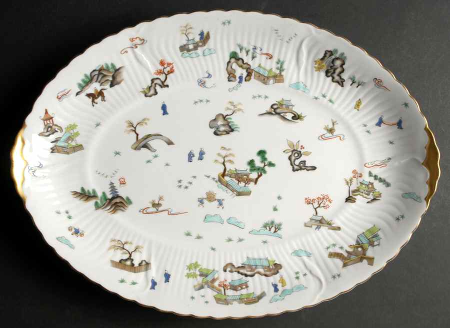 Ming 16" Oval Serving Platter by Victorian (Japan)-1