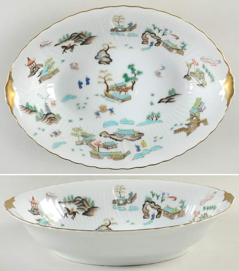 Ming 11" Oval Vegetable Bowl by Victorian (Japan)-1