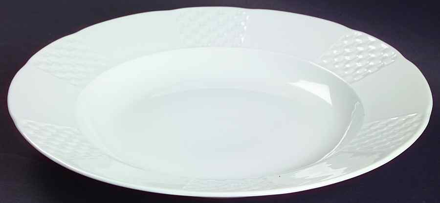 Basket Weave Large Rim Soup Bowl by Vista Alegre-1