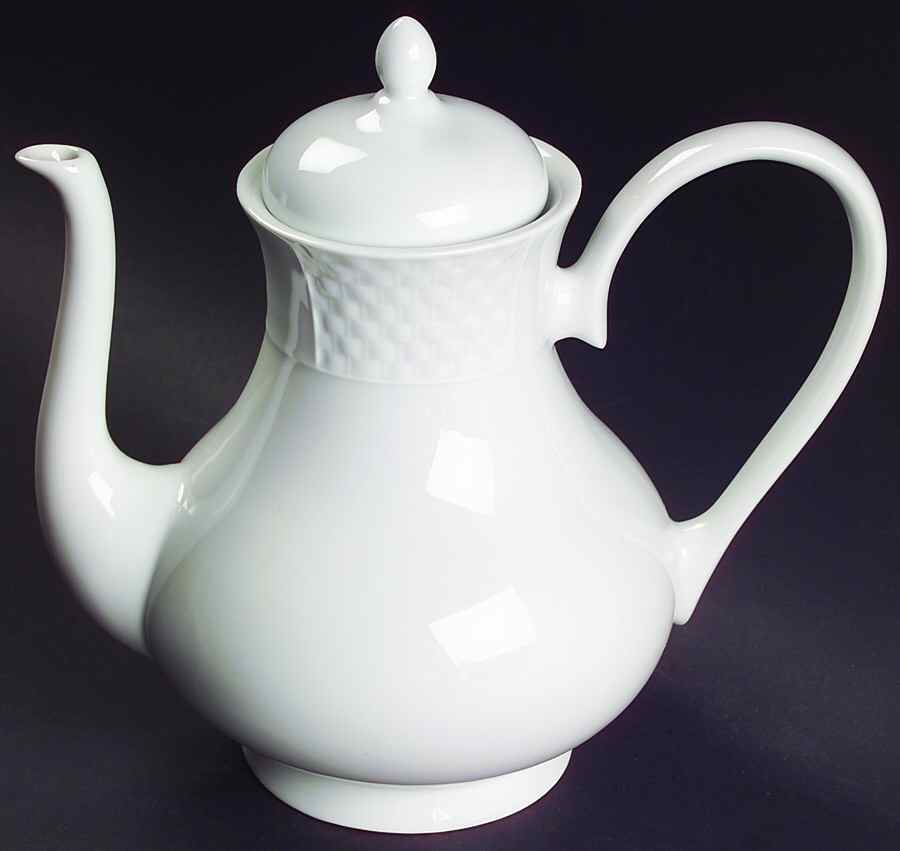 Basket Weave Coffee Pot & Lid by Vista Alegre-1