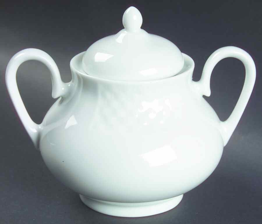 Basket Weave Sugar Bowl & Lid by Vista Alegre-1
