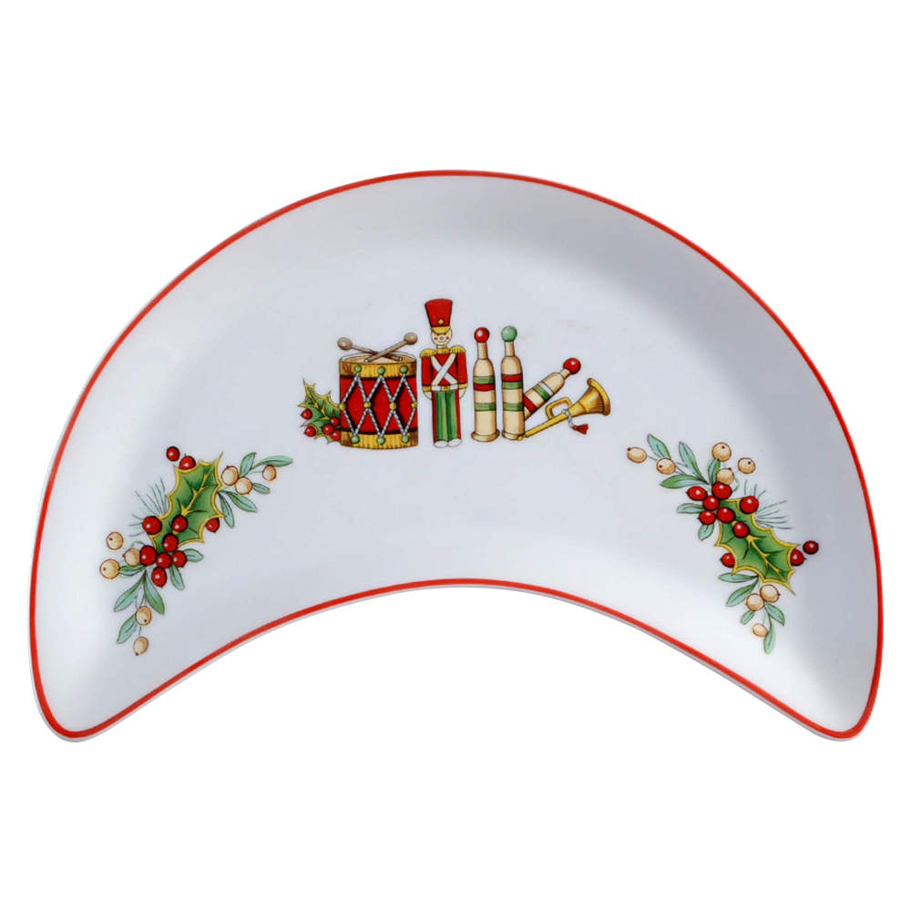 Christmas Magic Crescent Salad Plate by Vista Alegre-1