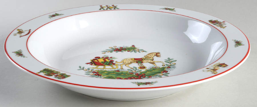 Christmas Magic 13" Deep Round Platter by Vista Alegre-1