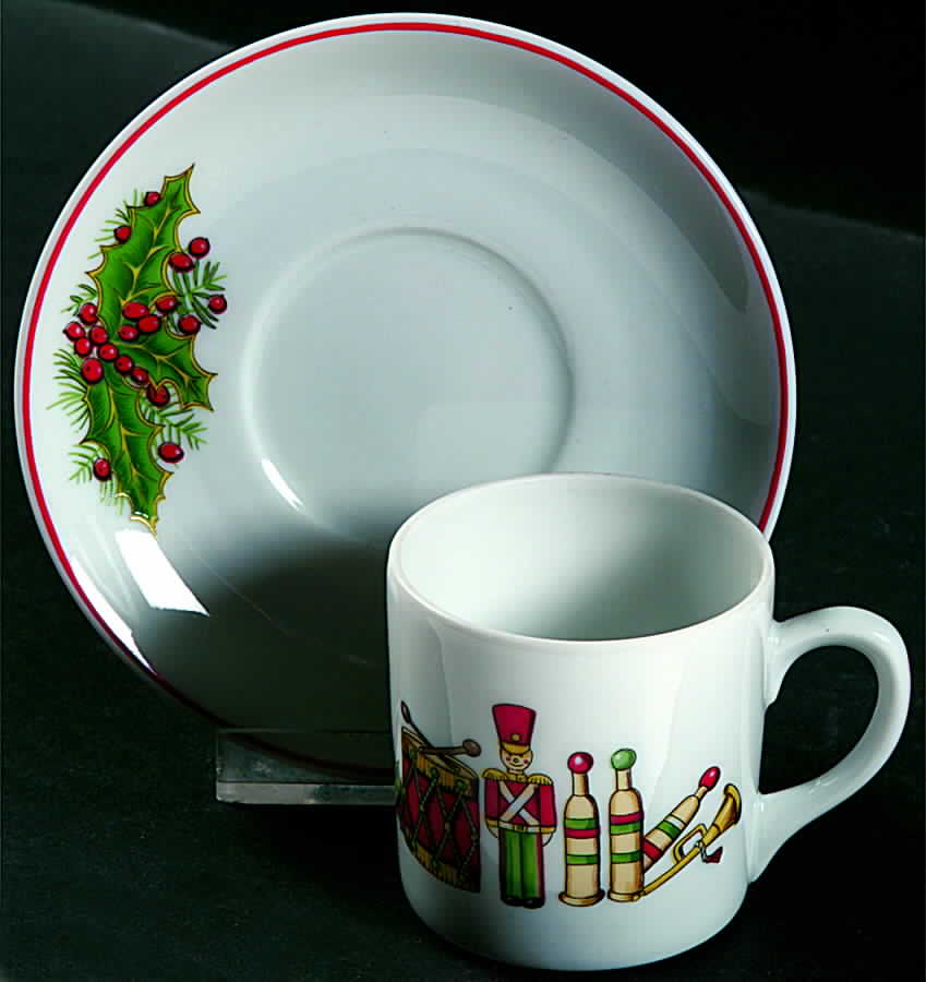Christmas Magic Flat Demitasse Cup & Saucer Set by Vista Alegre-1