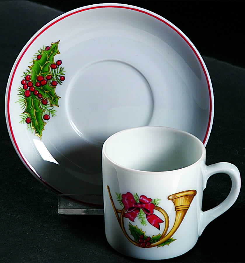 Christmas Magic Flat Demitasse Cup & Saucer Set by Vista Alegre-1