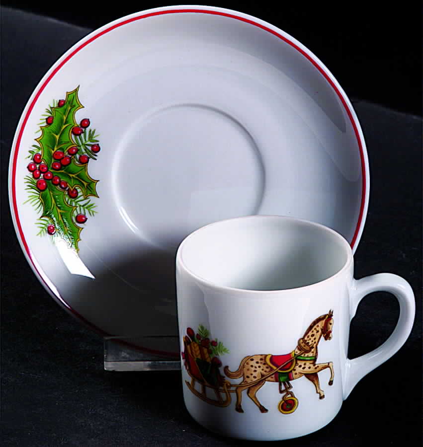 Christmas Magic Flat Demitasse Cup & Saucer Set by Vista Alegre-1
