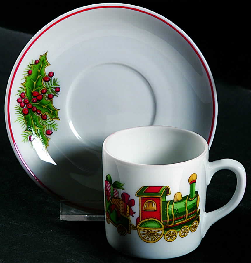 Christmas Magic Flat Demitasse Cup & Saucer Set by Vista Alegre-1