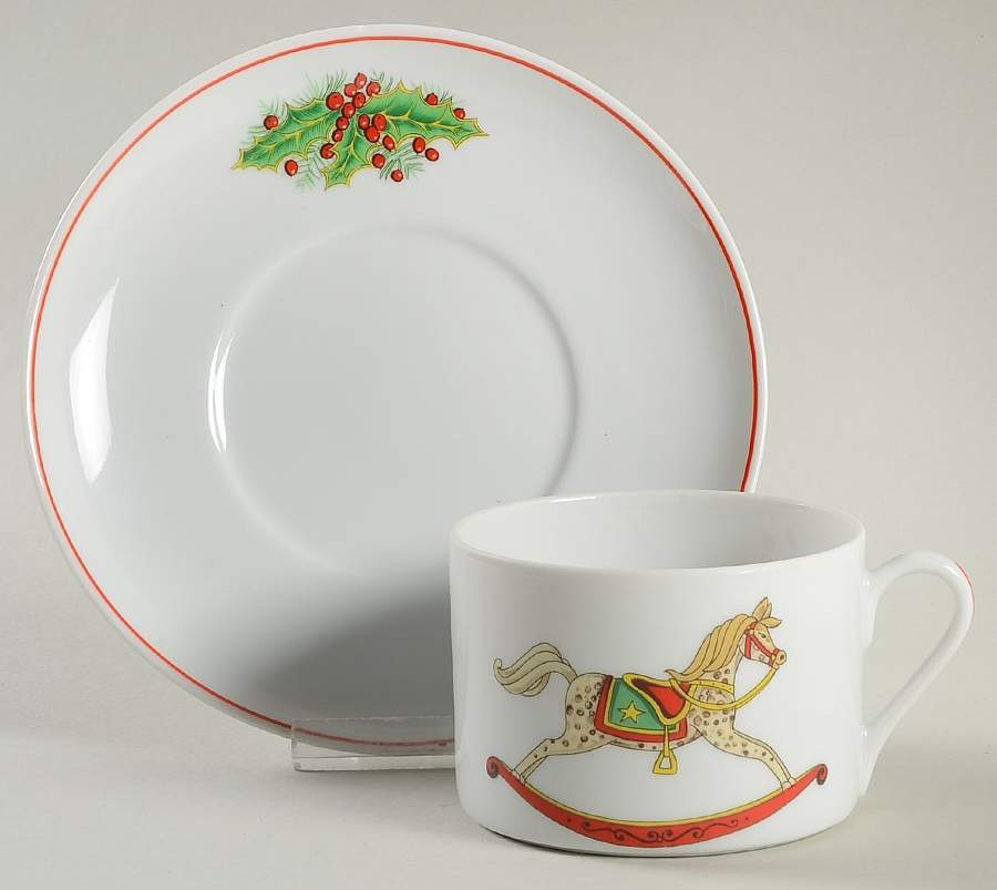 Christmas Magic Flat Cup & Saucer Set by Vista Alegre-1