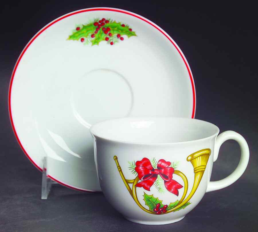 Christmas Magic Flat Cup & Saucer Set by Vista Alegre-1