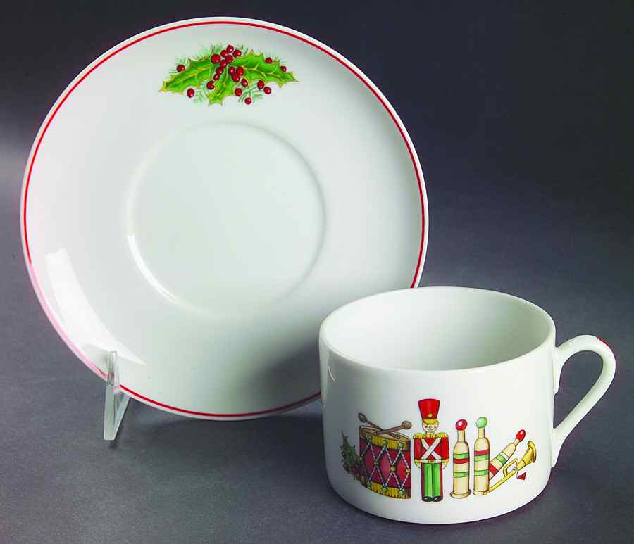 Christmas Magic Flat Cup & Saucer Set by Vista Alegre-1