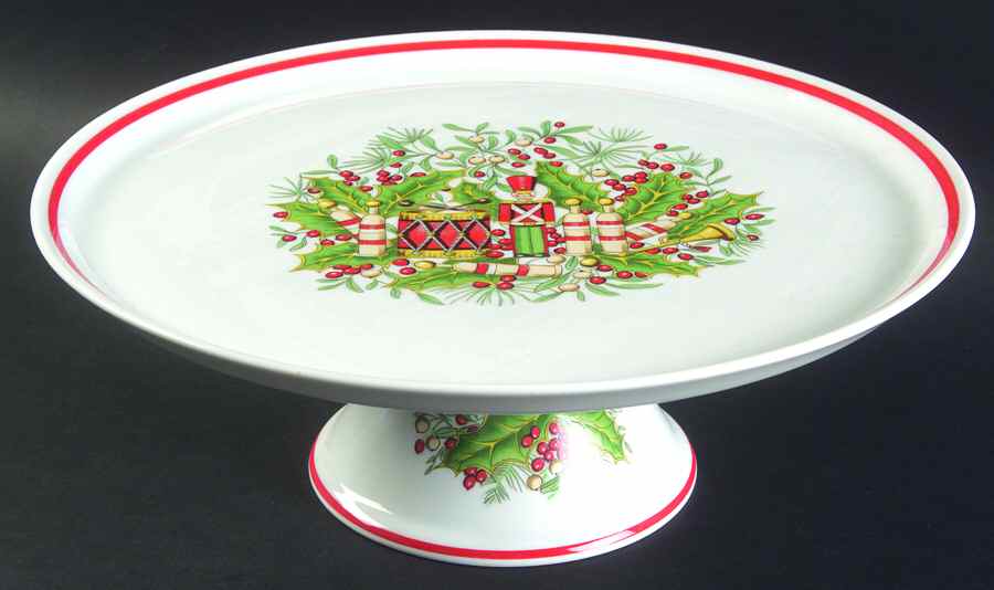 Christmas Magic 11" Diameter Pedestal Cake Stand by Vista Alegre-1