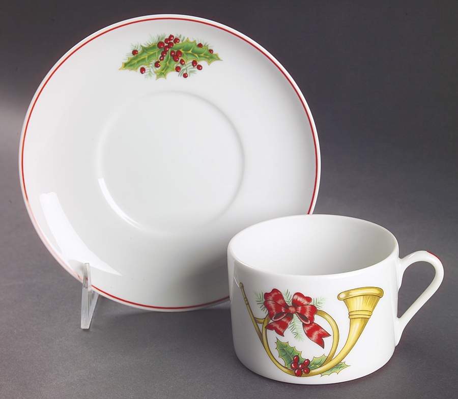 Christmas Magic Flat Cup & Saucer Set by Vista Alegre-1