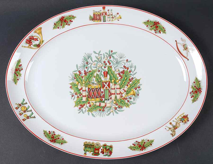 Christmas Magic 16" Oval Serving Platter by Vista Alegre-1