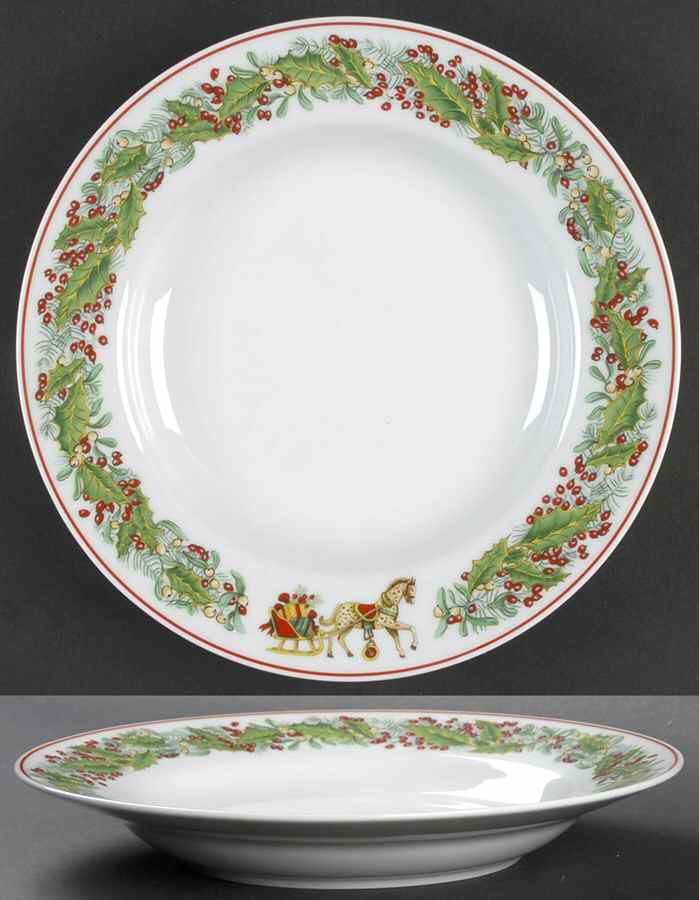 Christmas Magic Large Rim Soup Bowl by Vista Alegre-1
