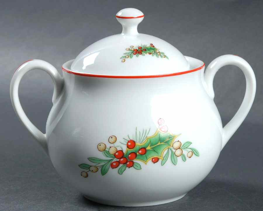Christmas Magic Sugar Bowl & Lid by Vista Alegre-1