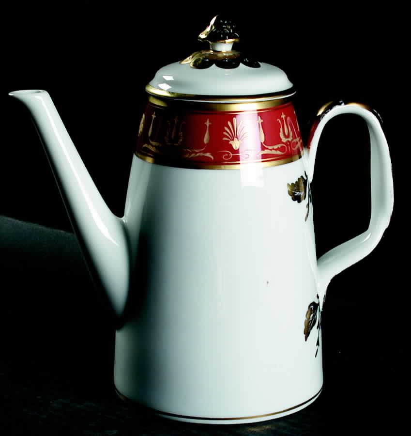 Empire Red Coffee Pot & Lid by Vista Alegre-1