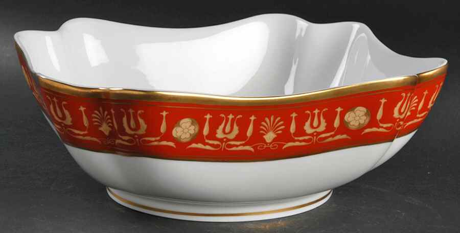 Empire Red 9" Square Salad Serving Bowl by Vista Alegre-1