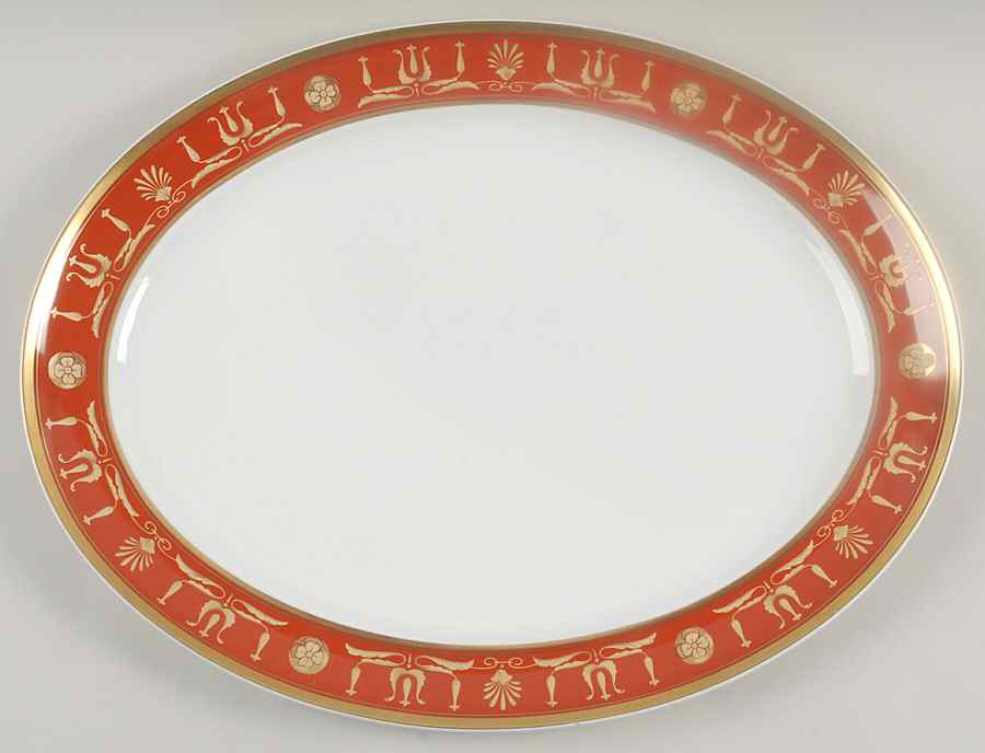 Empire Red 16" Oval Serving Platter by Vista Alegre-1
