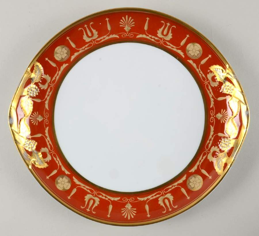 Empire Red Handled Cake Plate by Vista Alegre-1