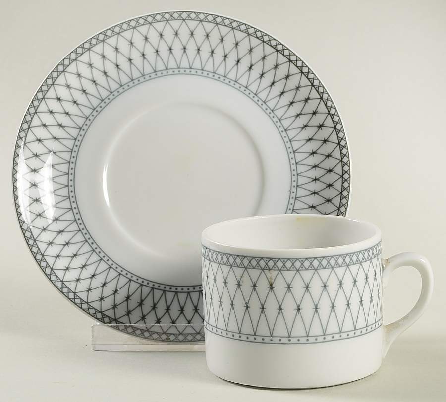 Galeria Flat Cup & Saucer Set by Vista Alegre-1