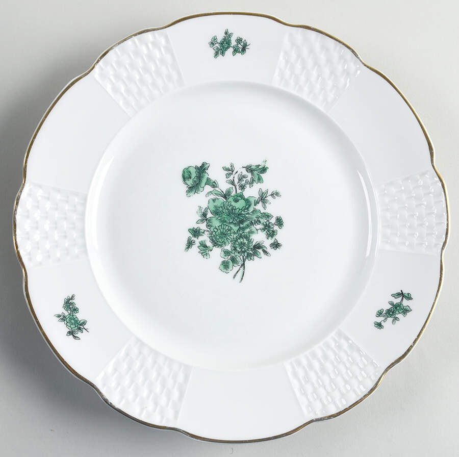 Green Rose Dinner Plate by Vista Alegre-1