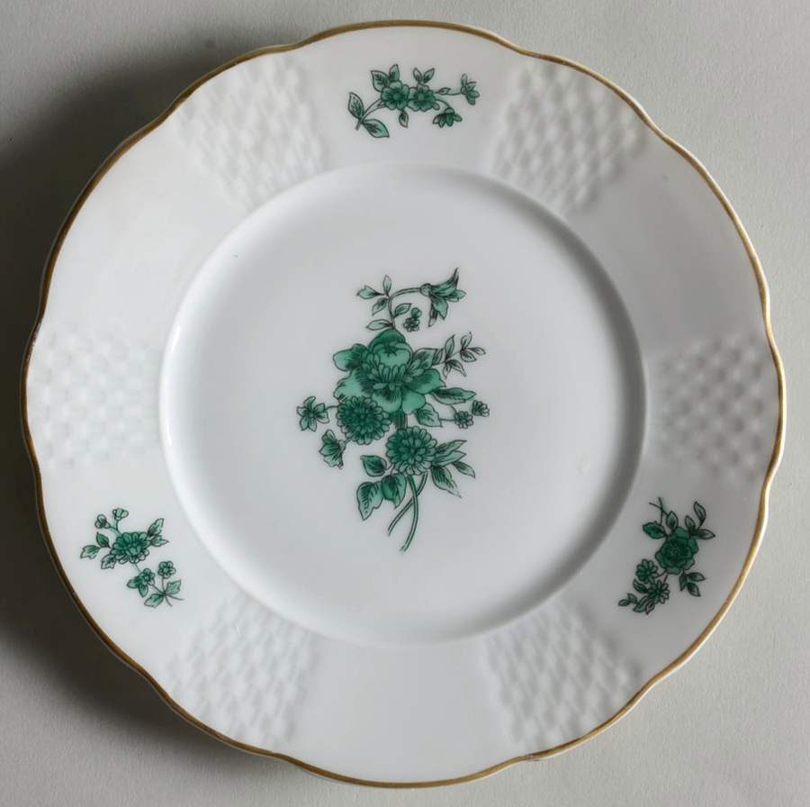 Green Rose Bread & Butter Plate by Vista Alegre-1