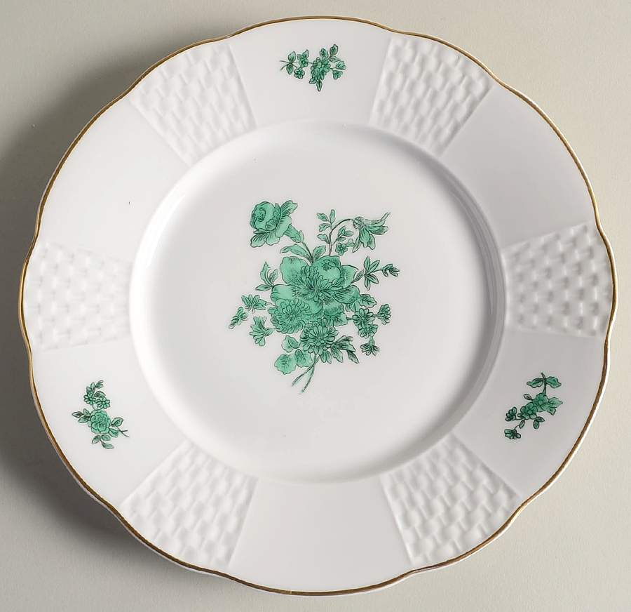 Green Rose Luncheon Plate by Vista Alegre-1