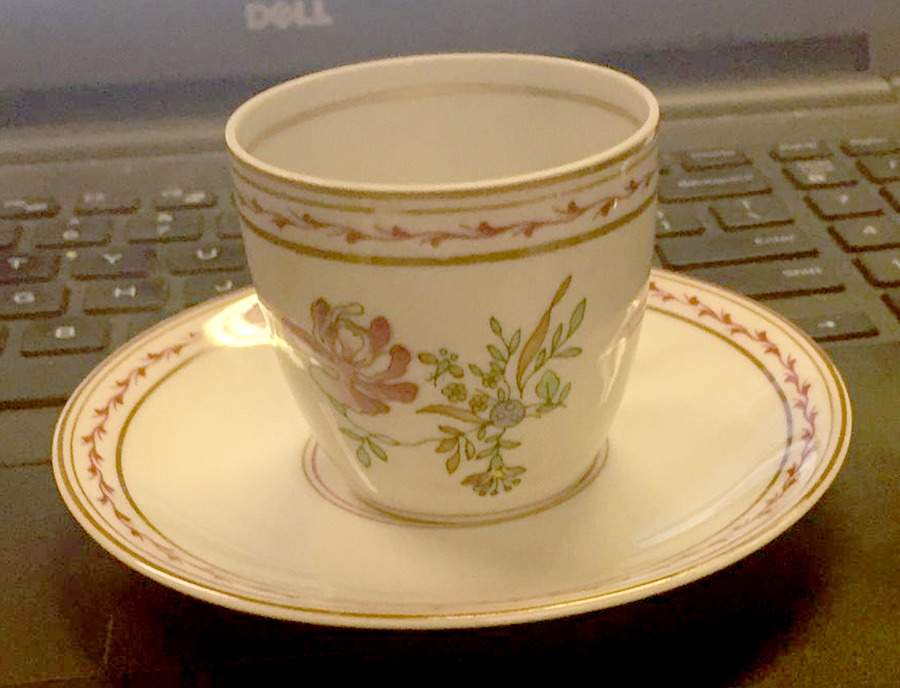 Indias Flat Demitasse Cup & Saucer Set by Vista Alegre-1