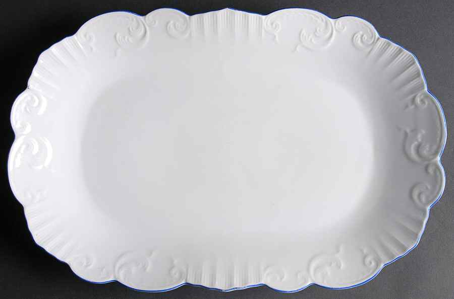 Manueline Blue 16" Oval Serving Platter by Vista Alegre-1