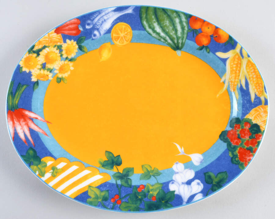 Market Place 13" Oval Serving Platter by Vista Alegre-1