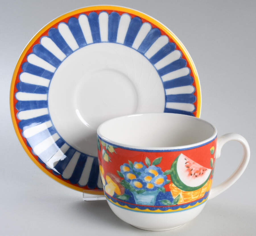 Market Place Breakfast Cup & Saucer Set by Vista Alegre-1