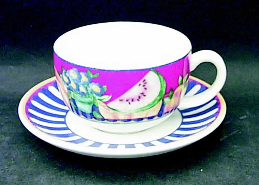 Market Place Flat Cup & Saucer Set by Vista Alegre-1