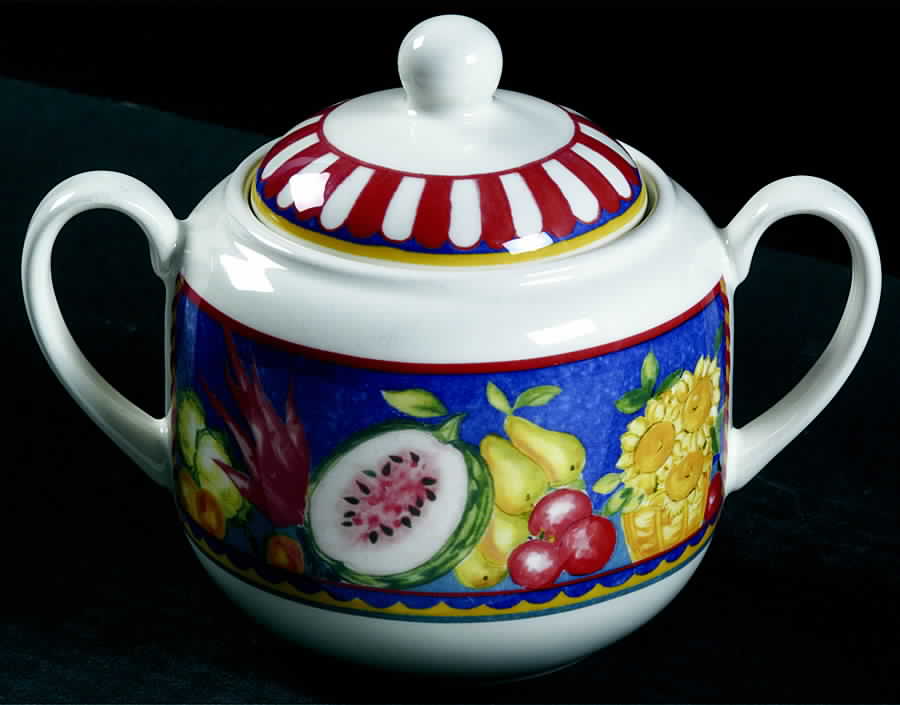 Market Place Sugar Bowl & Lid by Vista Alegre-1